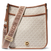 Michael Kors Luisa Large Signature Logo Messenger Bag Vanilla Luggage223