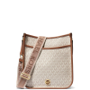 Michael Kors Luisa Large Signature Logo Messenger Bag Vanilla Luggage22