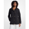 Michael Kors Bunda Woven Hooded Anorak Blacka