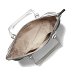 Michael Kors Charlotte Large Saffiano Leather Top Zip Tote Bag Optic Whiteinterior