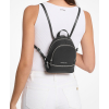 Michael Kors Batoh Rhea Extra Small Pebbled Leather Backpack Black Silverg2