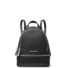 Michael Kors Batoh Rhea Extra Small Pebbled Leather Backpack Black Silver22