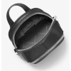 Michael Kors Batoh Rhea Extra Small Pebbled Leather Backpack Black Silverb