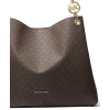 Christina Large Signature Logo Shoulder Bag Brownaf