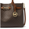 Michael Kors Carson Medium Signature Logo Satchel Brownk