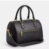 COACH Kabelka Rowan Satchel Bag Crossgrain Leather Gold Blackd