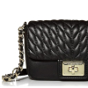 Karl Lagerfeld Womens Agyness Crossbody Black Goldj
