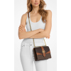 Michael Kors Kabelka Greenwich Small Color Block Signature Logo Crossbody Bag Brownd