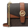 Michael Kors Kabelka Greenwich Small Color Block Signature Logo Crossbody Bag Browng