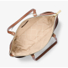 Michael Kors Charlotte Large Logo and Leather Top Zip Tote Bag Vanillab