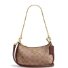 COACH Kabelka Teri Mini Crossbody Bag In Signature Canvas Gold Tan Brownj
