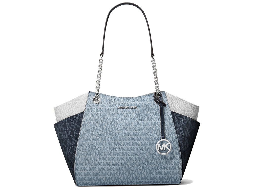 Michael Kors Kabelka Jet Set Large Color Block Signature Logo Shoulder Bag Admirl Multia