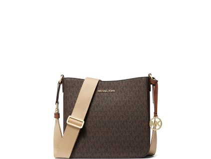 Michael Kors Jet Set Travel Small Signature Logo Messenger Bag Brown2