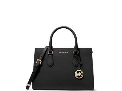 Michael Kors Sheila Medium Faux Saffiano Leather Satchel Blacka22