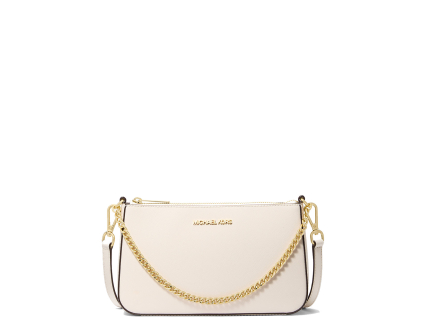 Michael Kors Jet Set Medium Saffiano Leather Crossbody Bag Light Cream2