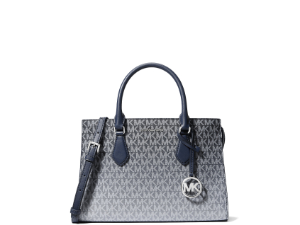 Michael Kors Kabelka Sheila Medium Ombré Signature Logo Satchel Navy22