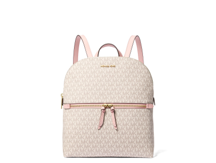Michael Kors Batoh Dallas Medium Signature Logo Backpack Powder Blush Multiaa