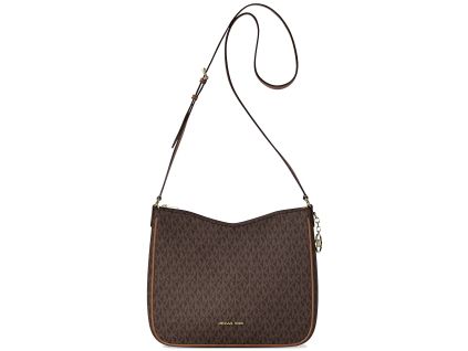 Michael kors Nayla Medium Signature Logo Messenger Bag Brown