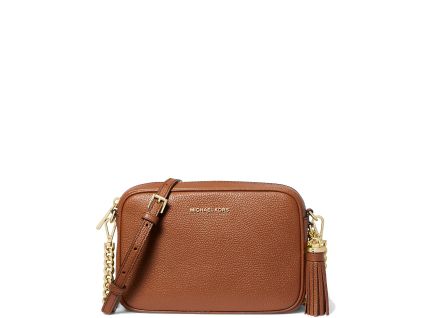 Michael Kors Jet Set Medium Pebbled Leather Crossbody Bag Luggageaa