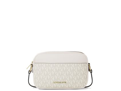 Michael kors Jet Set Small Signature Logo Camera Crossbody Bag light creammultih