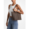Michael Kors Kabelka Bedford Signature Pocket Tote Brown Acorn goldd