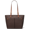 Michael Kors Kabelka Bedford Signature Pocket Tote Brown Acorn gold22