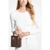 Michael Kors Kabelka Mercer Extra Small Logo and Leather Crossbody Bag Browncc