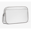 Michael Kors Jet Set Large Saffiano Leather Crossbody Bag White Silverh