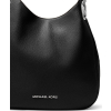Michael Kors Lillie Chain Leather Hobo Black Silvercrop