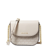 Michael Kors Jacquard Signature Dome Crossbody Natural Cream Goldf