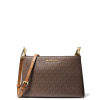 Michael Kors Trisha Medium Pebbled Leather Crossbody Bag Brownaa