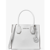 Michael Kors Kabelka Mercer Medium Pebbled Leather Crossbody Bag Optic Whitea2