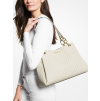 Michael Kors Trisha Large Logo Shoulder Bag Light Cream Multid