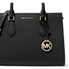 Michael Kors Sheila Medium Faux Saffiano Leather Satchel Blacka223
