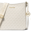 Michael Kors Jet Set Travel Small Signature Logo Messenger Bag Lt Cream Multi223