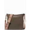 Michael Kors Jet Set Travel Small Signature Logo Messenger Bag Brown77