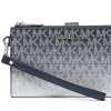 Michael Kors Jet Set Large Ombré Signature Logo Wristlet Navy2342