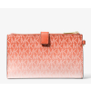 Michael Kors Peněženka Jet Set Large Ombré Signature Logo Wristlet Red Clayc