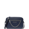 Michael Kors Jet Set Large Saffiano Leather Crossbody Bag Navy Silver22