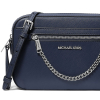 Michael Kors Jet Set Large Saffiano Leather Crossbody Bag Navy Silver2234