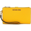 michael kors jet set double zip phone wallet wristlet jasmine yellow 52942