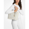 Michael Kors Kabelka Jet Set Travel Small Logo Top Zip Tote Bag Light Cream Multid