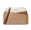 Michael Kors Kabelka Jet Set Travel Medium Color Block Signature Logo Crossbody Bag Camel Mltbef
