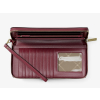 Michael Kors Jet Set Travel Large Pebbled Leather Wristlet Cherryb