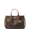 Michael Kors Carson Medium Signature Logo Satchel Brownjas