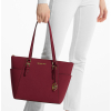 Michael Kors Kabelka Charlotte Large Saffiano Leather Top Zip Tote Bag Cherryce
