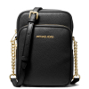 Michael Kors Kabelka Jet Set Travel Medium Pebbled Leather Crossbody Bag Blackad