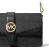 Michael Kors Greenwich Medium Saffiano Leather Shoulder Bag Blackf