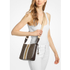 Michael Kors Kabelka Jet Set Small Signature Logo Stripe Crossbody Bag Brownc