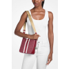 Michael Kors Kabelka Jet Set Small Signature Logo Stripe Crossbody Bag Cherryc